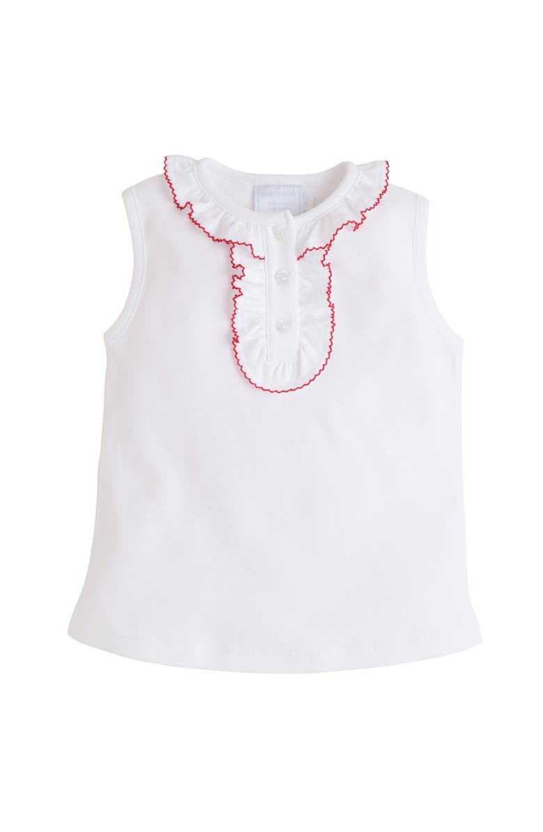Little English Kids' Ruffled Henley, Main, color, Red