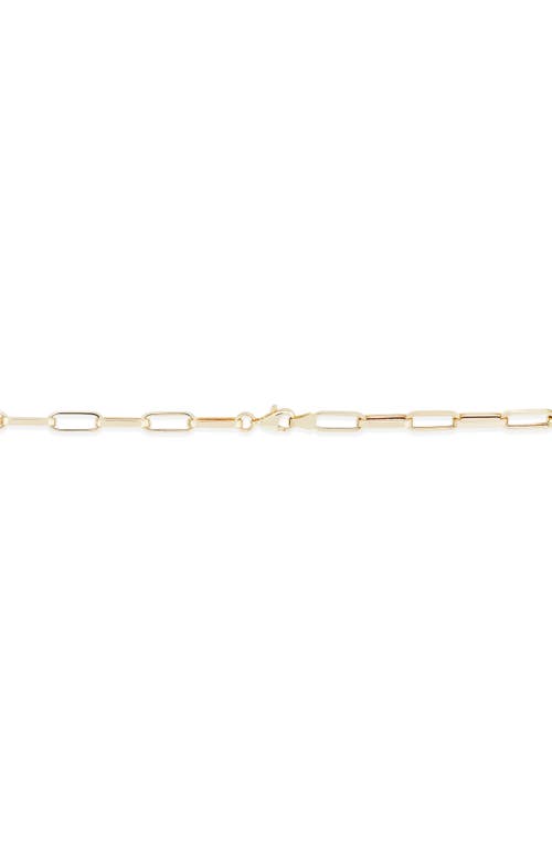 Frankie & Zoe Paper Clip Chain Necklace In Gold