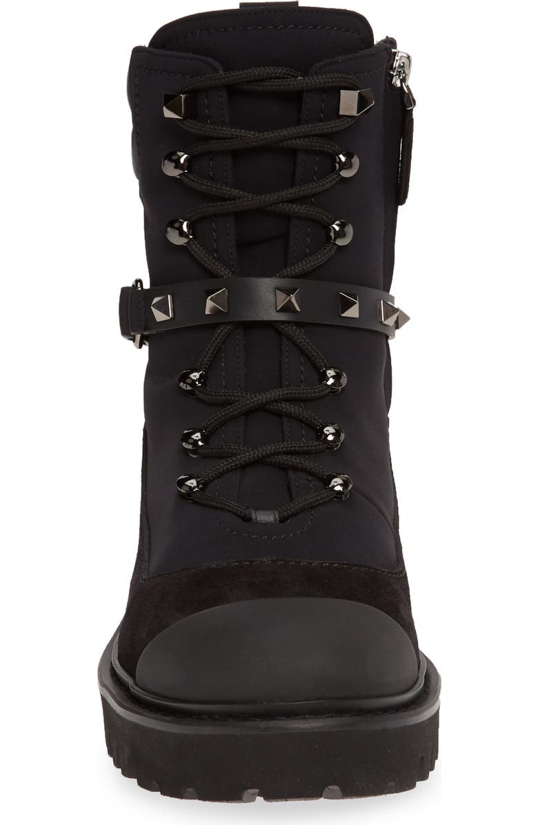 Valentino Garavani Rockstud Cap Toe Combat Boot, Alternate, color,