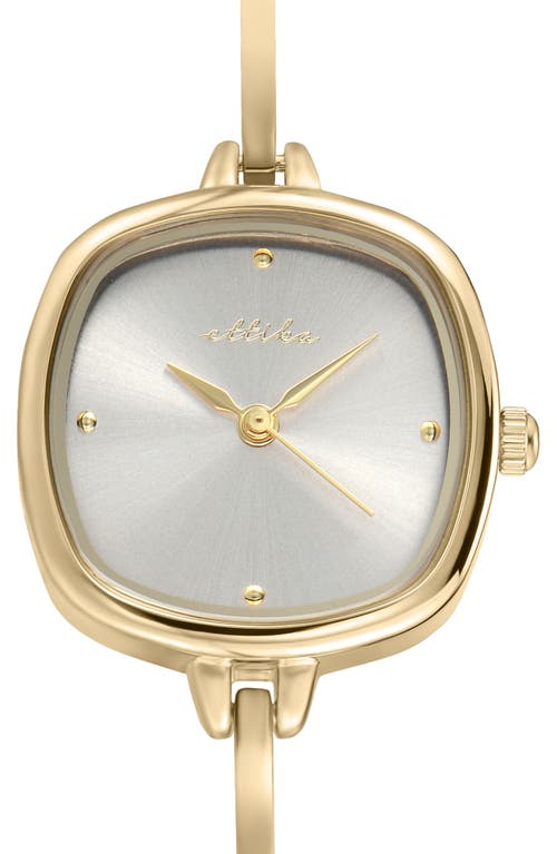 Ettika Square Case Slim Strap Watch In Gold