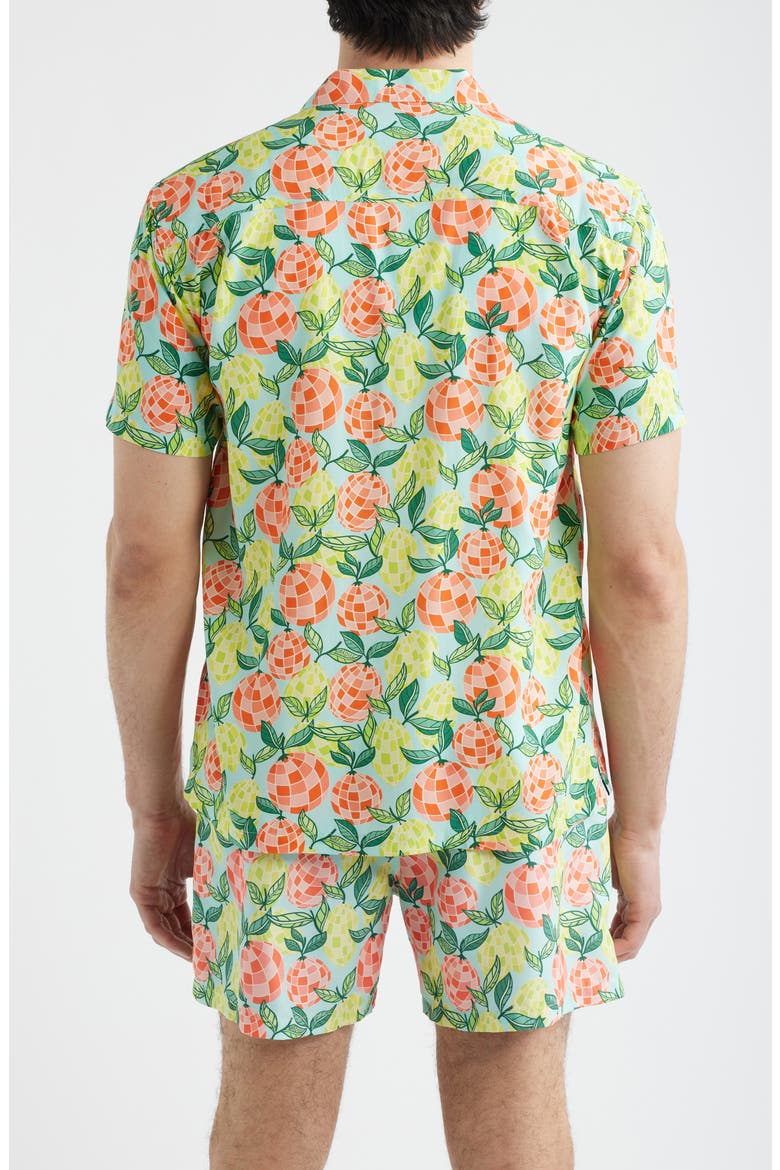 Citrus Disco Print Camp Shirt, Alternate, color, GREEN MULTI