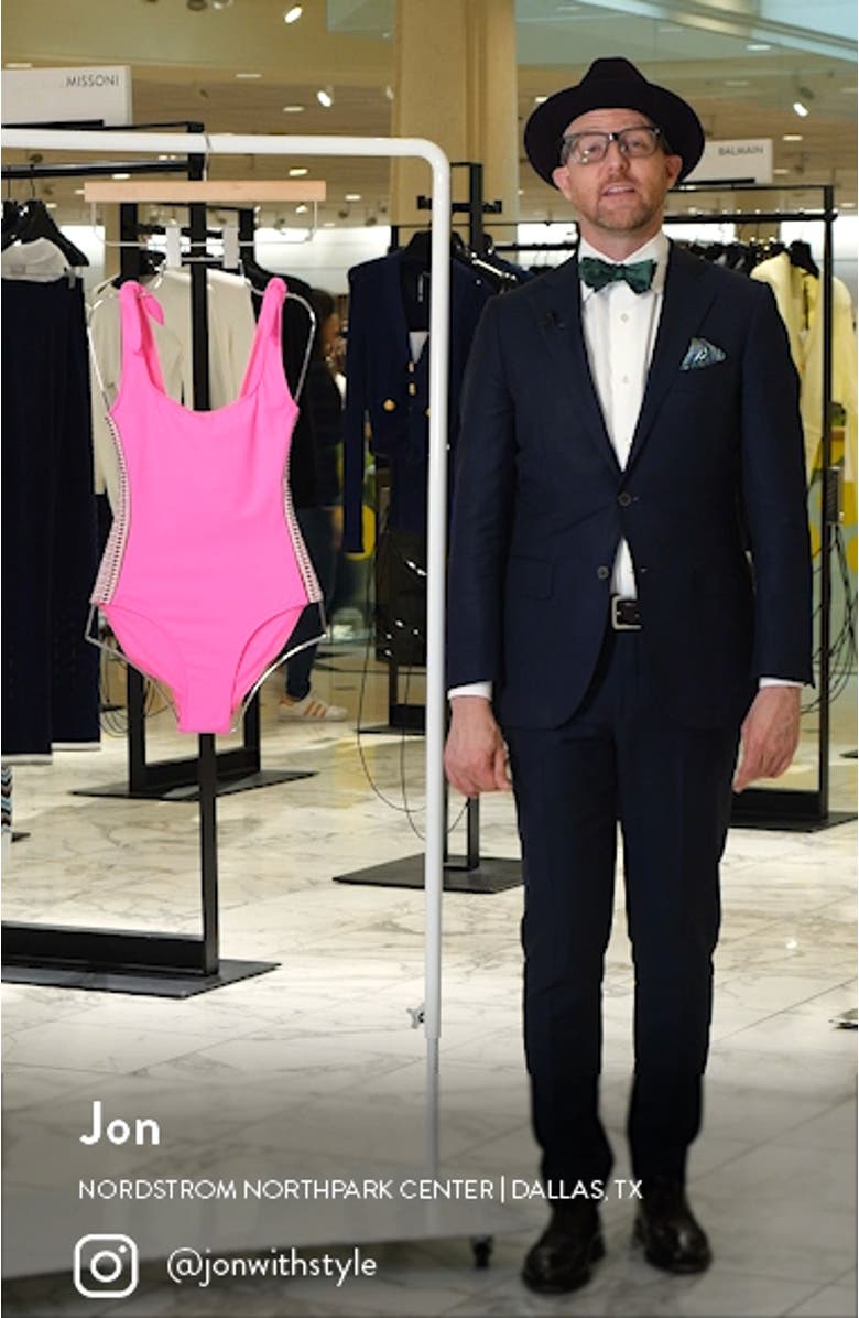 Lena Nageur Tie Shoulder One-Piece Swimsuit, sales video thumbnail