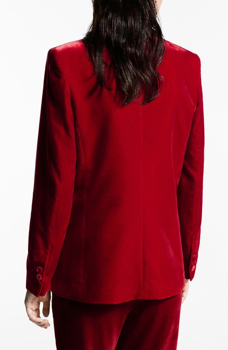 MANGO Rubi Velvet Blazer, Alternate, color,