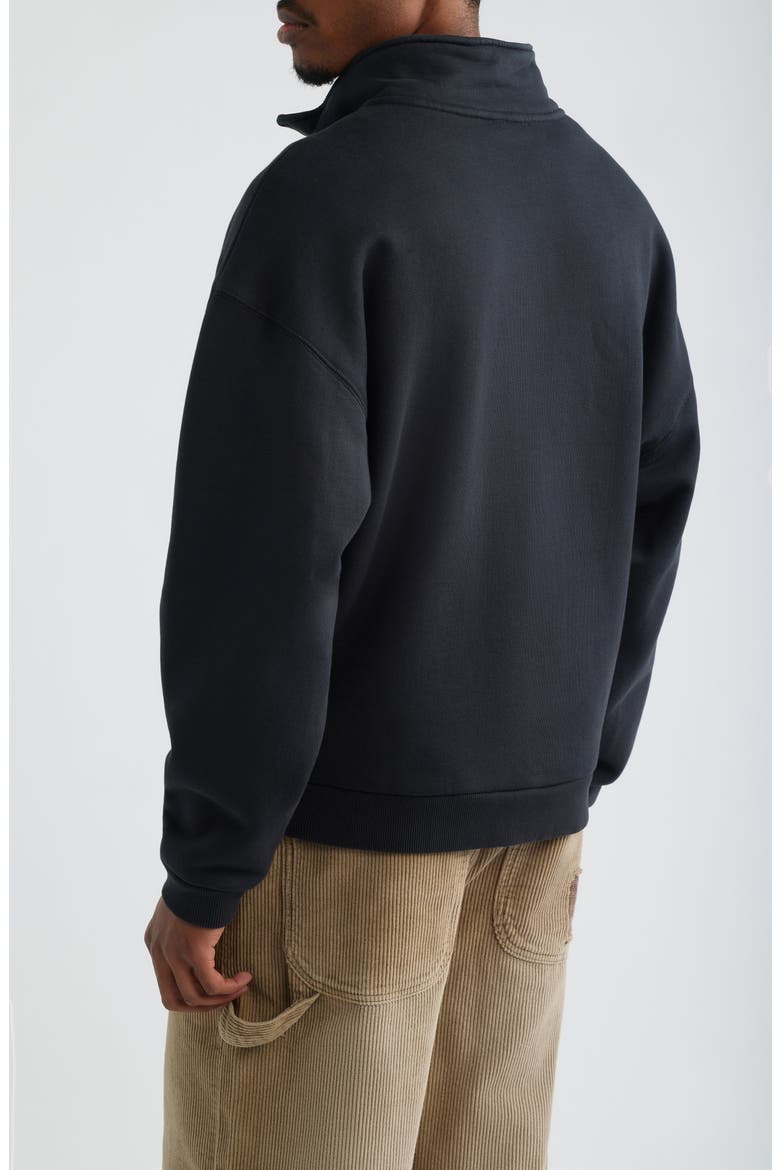 Oversize Core Quarter Zip Sweatshirt, Alternate, color, VINTAGE BLACK