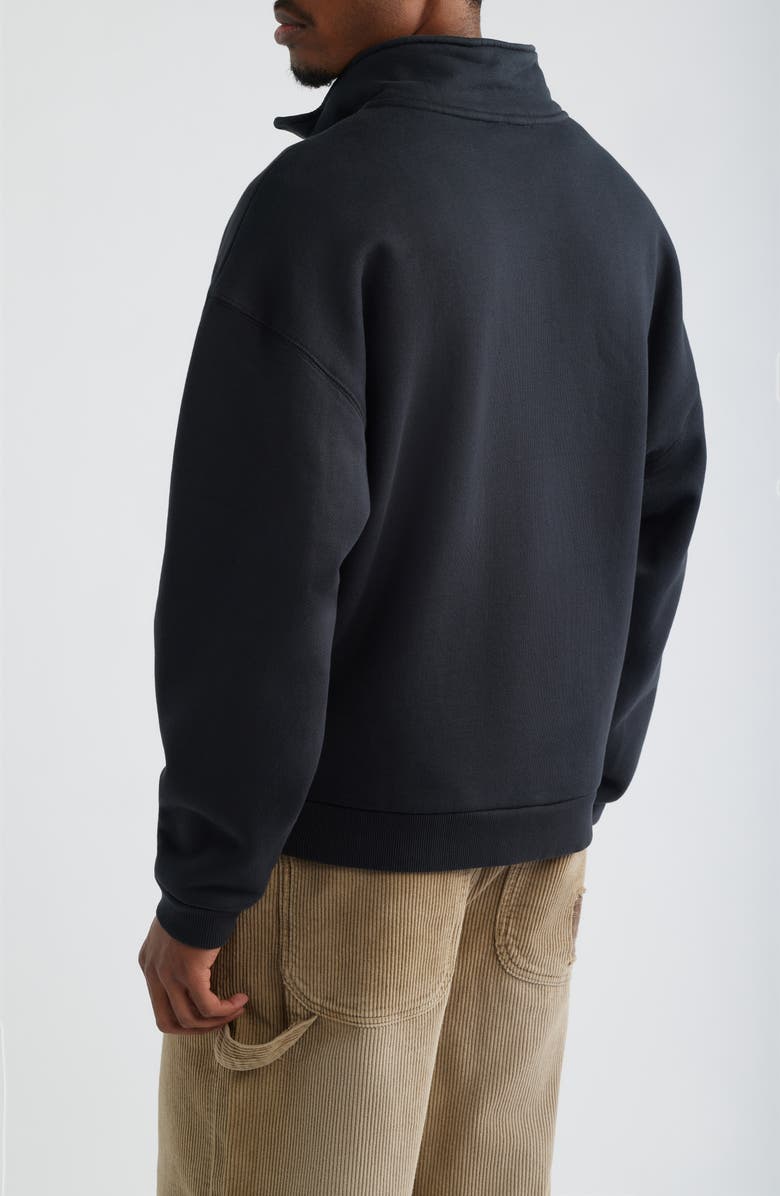 Elwood Oversize Core Quarter Zip Sweatshirt, Alternate, color, Vintage Black