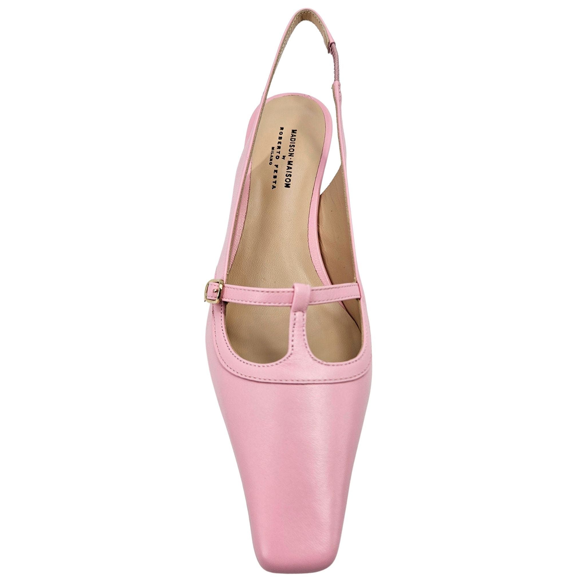 x Roberto Festa Penny Kitten Heel Slingback, Alternate, color, pink