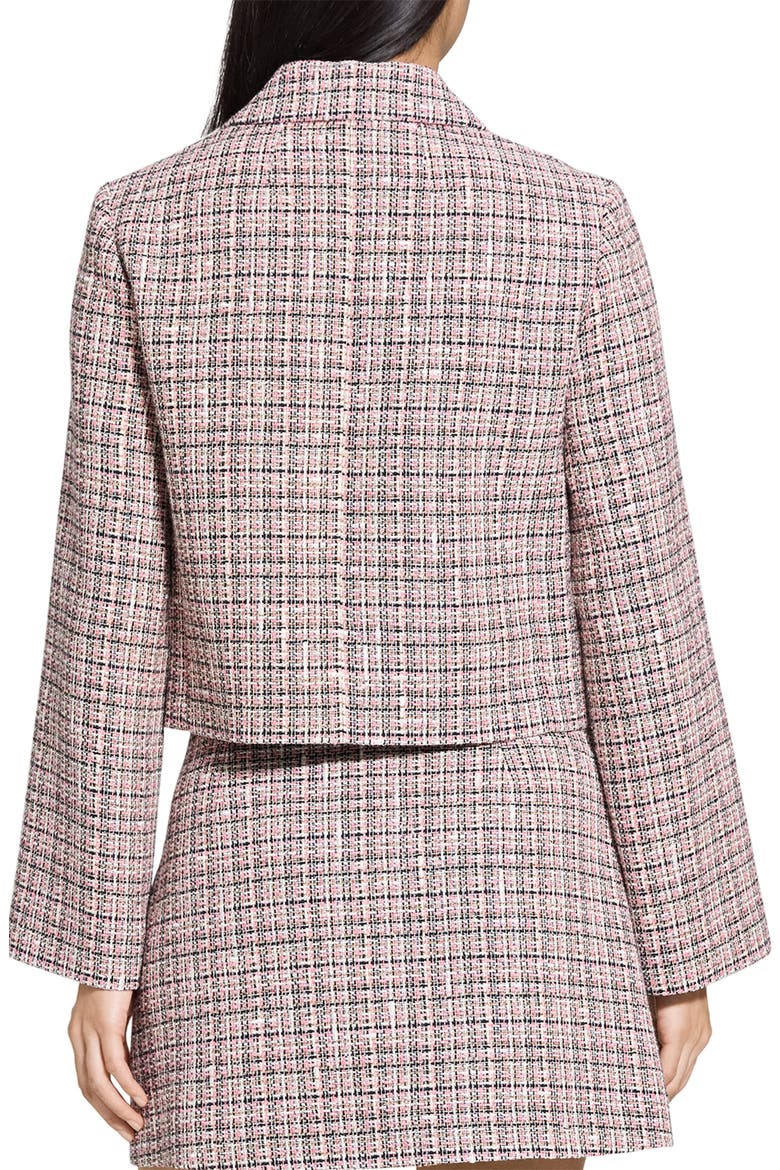 Tweed Crop Jacket, Alternate, color, PINK MULTI