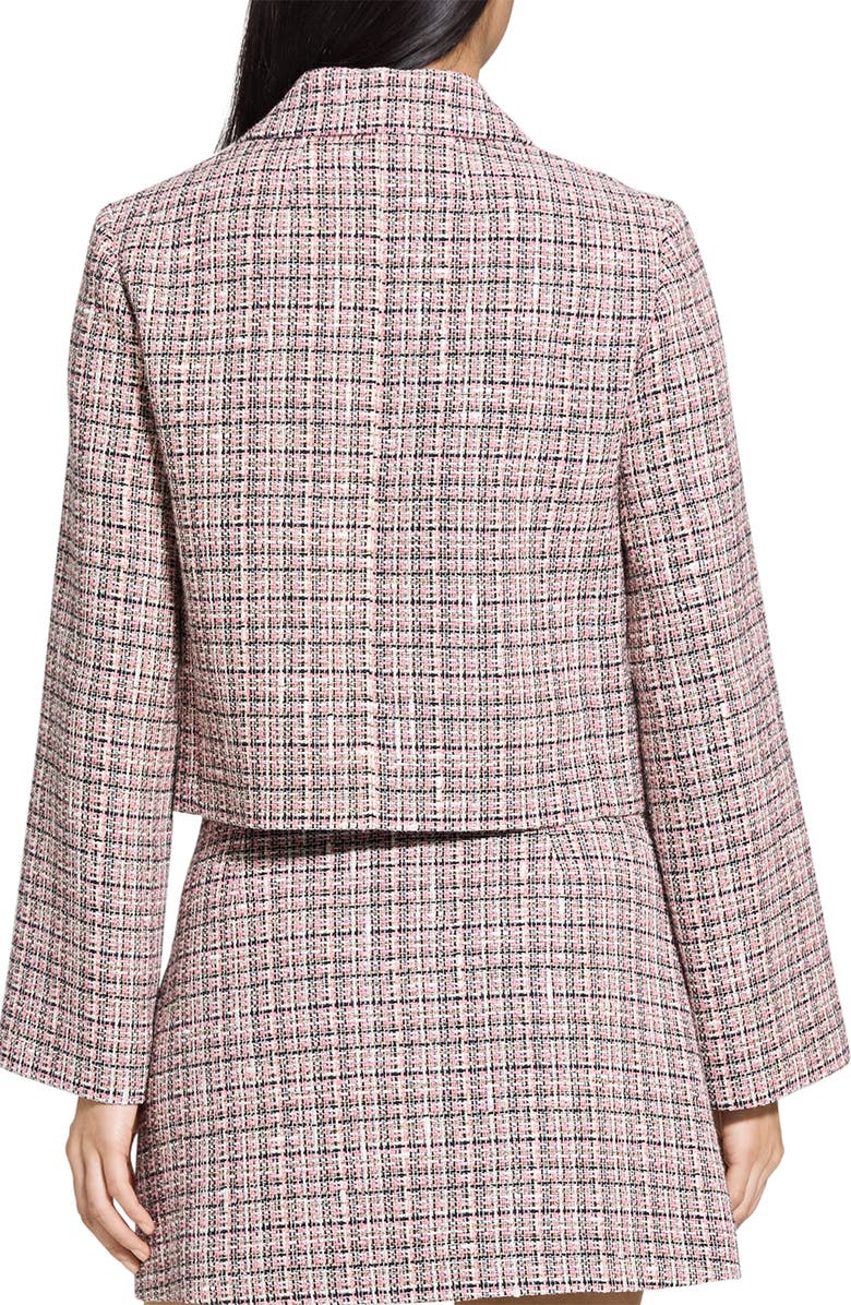 Theory Tweed Crop Jacket, Alternate, color, Pink Multi
