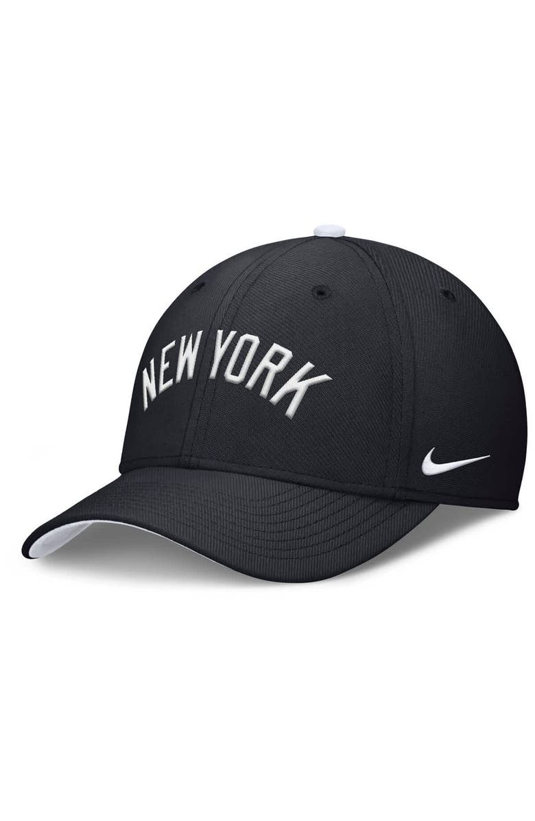 Nike Men's Nike Navy New York Yankees Primetime Rise Dri-FIT Flex Hat, Main, color, Navy