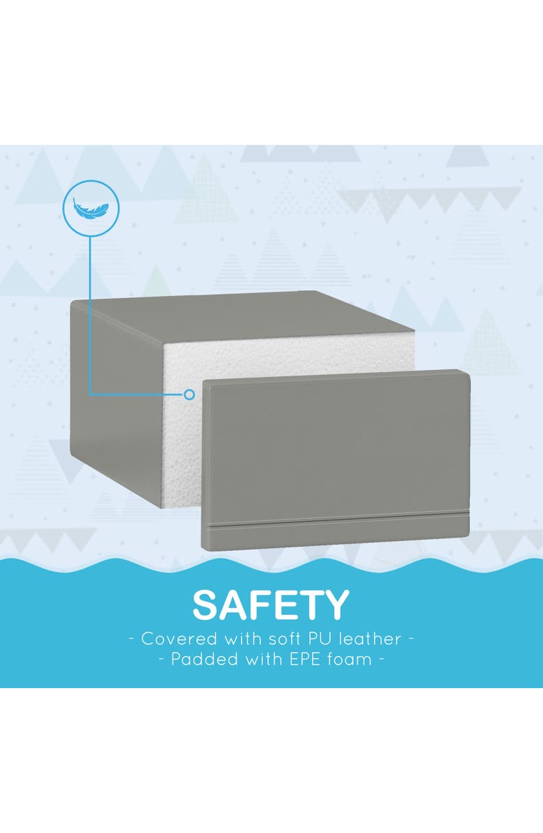 Qaba Soft Play, Foam Climbing Toys for Toddlers, 2 Piece Climbing Blocks, Alternate, color, Light Gray