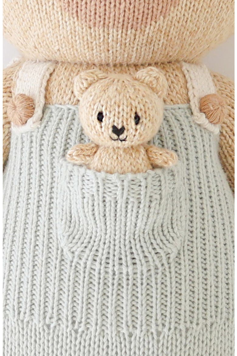 Little Alexander the Honey Bear Stuffed Animal, Alternate, color, BLUE