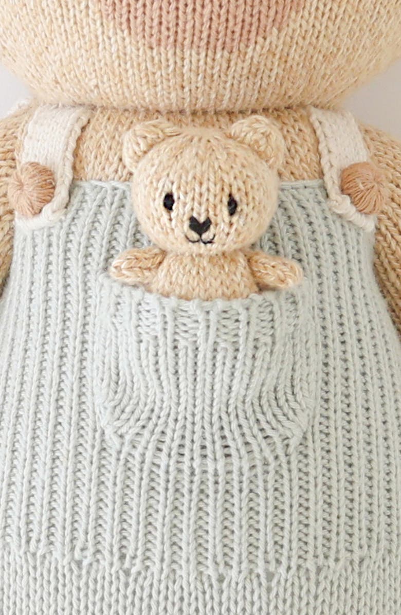 cuddle+kind Little Alexander the Honey Bear Stuffed Animal, Alternate, color, Blue