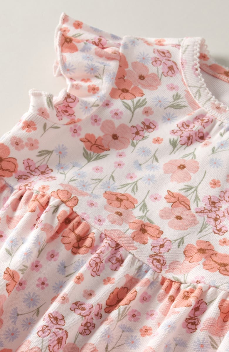 Nordstrom Sweet Ruffle Romper, Alternate, color, Pink Heaven Poppy Garden