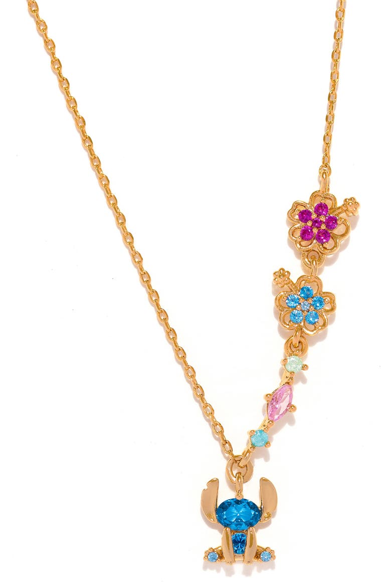 x Disney Stitch Pendant Necklace, Main, color, GOLD