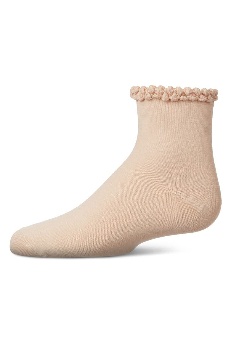 Bubble Stitch Welt Anklet Socks, Main, color, Oatmeal