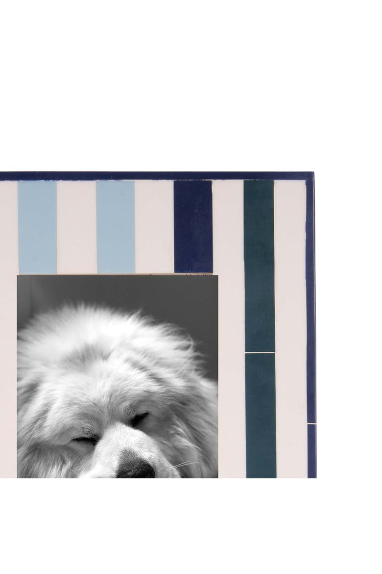 4x6 Daria Blue Green Striped Photo Frame, Alternate, color, Blue