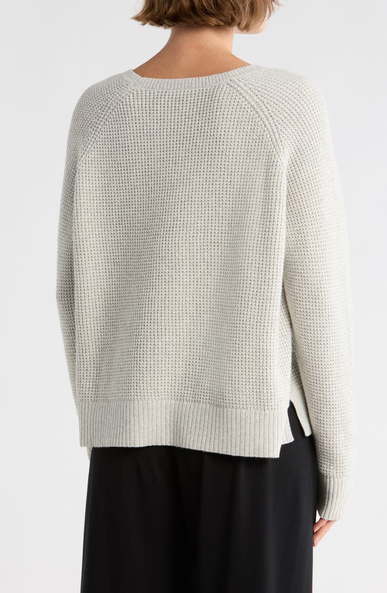 Eileen Fisher Crewneck Organic Cotton & Recycled Cashmere Sweater, Alternate, color, Sea Salt