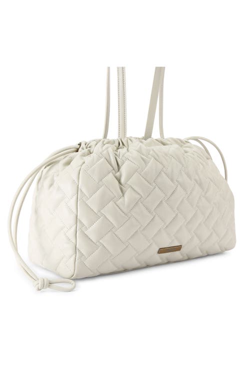 Kurt Geiger London Kensington String Quilted Leather Tote In Natural