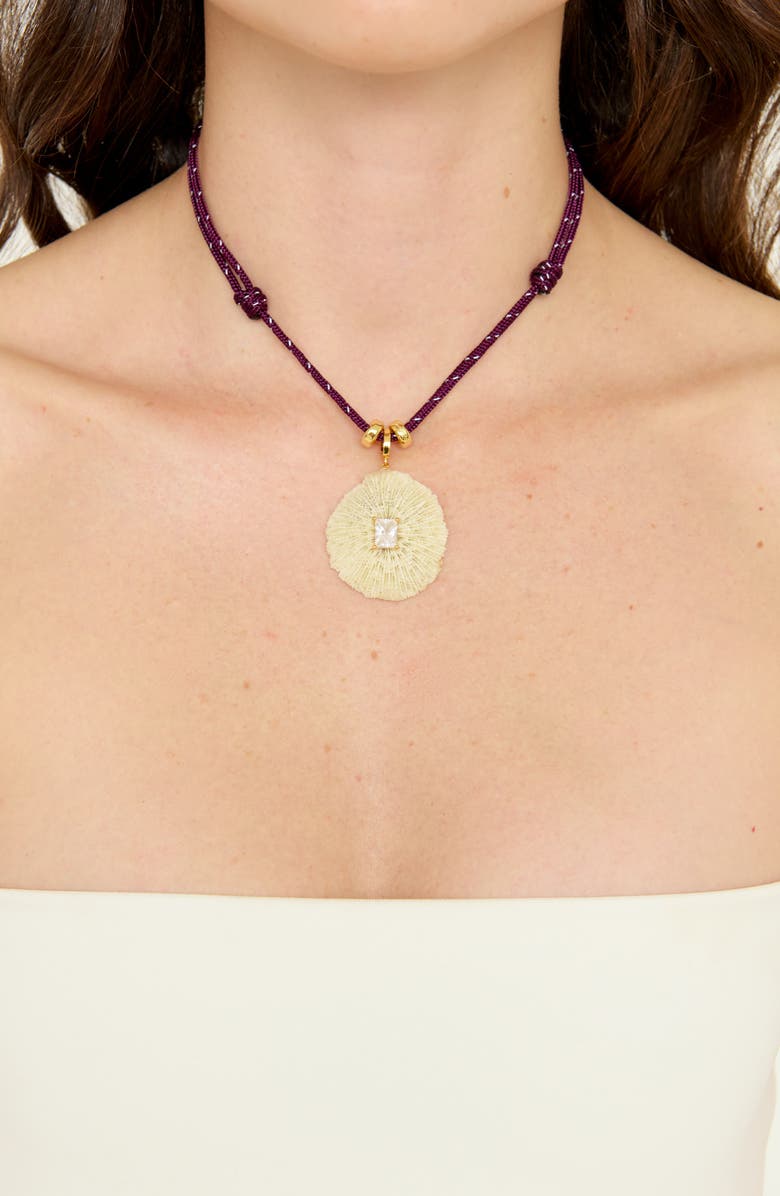 Éliou Coral Necklace, Alternate, color, Purple