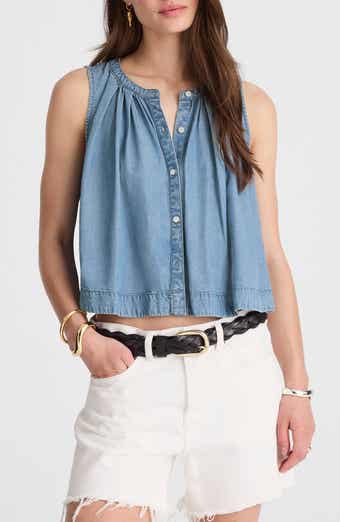 Madewell Denim Button-Up Tank Top