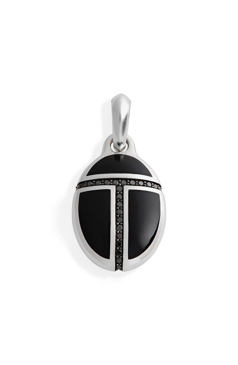 David Yurman Men's Cairo Amulet With Black Onyx and Pavé Black Diamonds, Main, color,