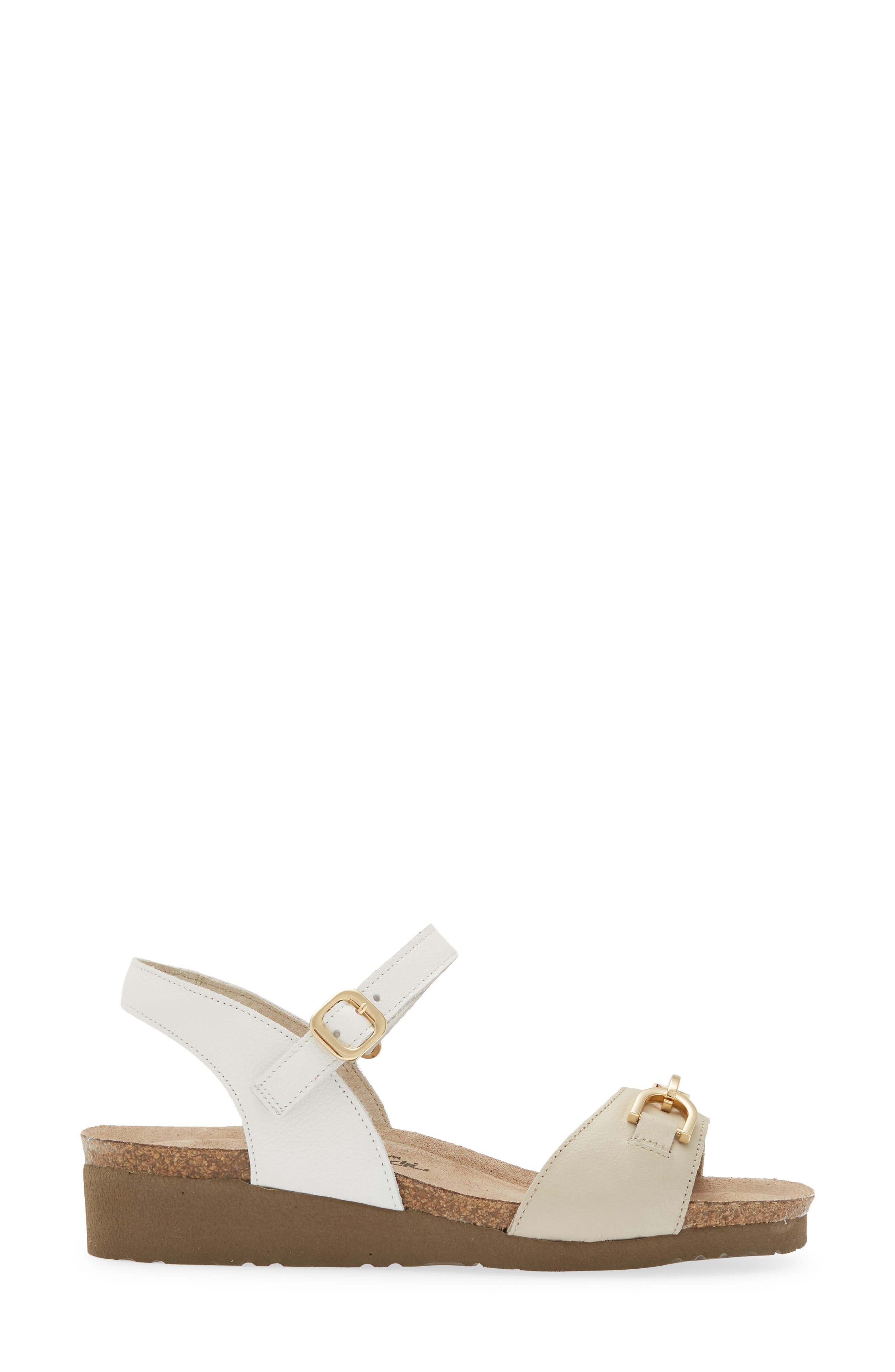 Naot Aubrey Wedge Sandal, Alternate, color, Soft Ivory/ Soft White Leather