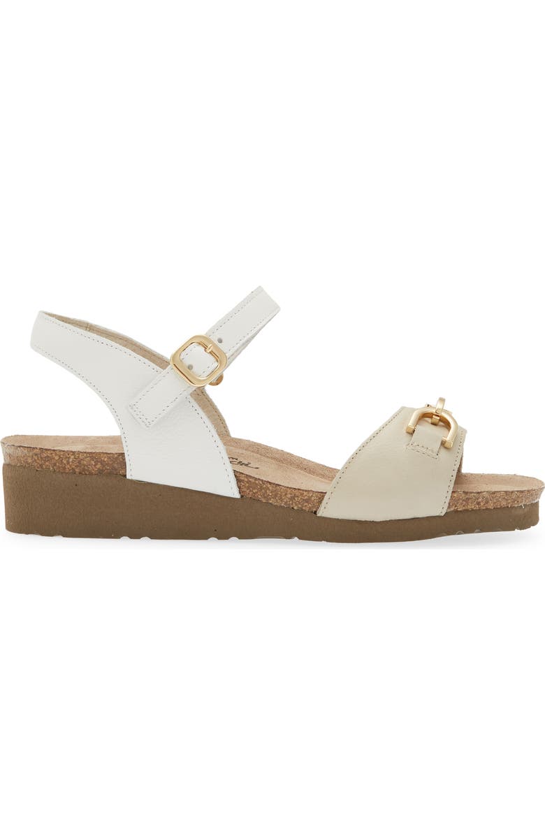 Naot Aubrey Wedge Sandal, Alternate, color, Soft Ivory/ Soft White Leather