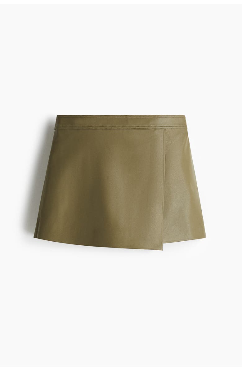 H&M Wrap Skort, Main, color, Khaki Green