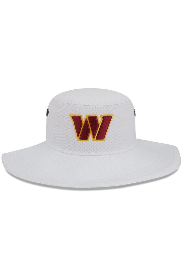 Men's New Era White Washington Commanders 2023 NFL Training Camp Panama Bucket Hat, Alternate, color, White
