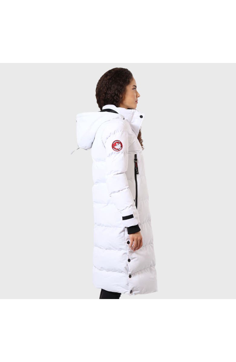 CANADA WEATHER GEAR Quilted Maxi Long Jacket, Alternate, color, White