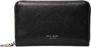 Kate Spade New York medium halo fine grain leather zip wallet