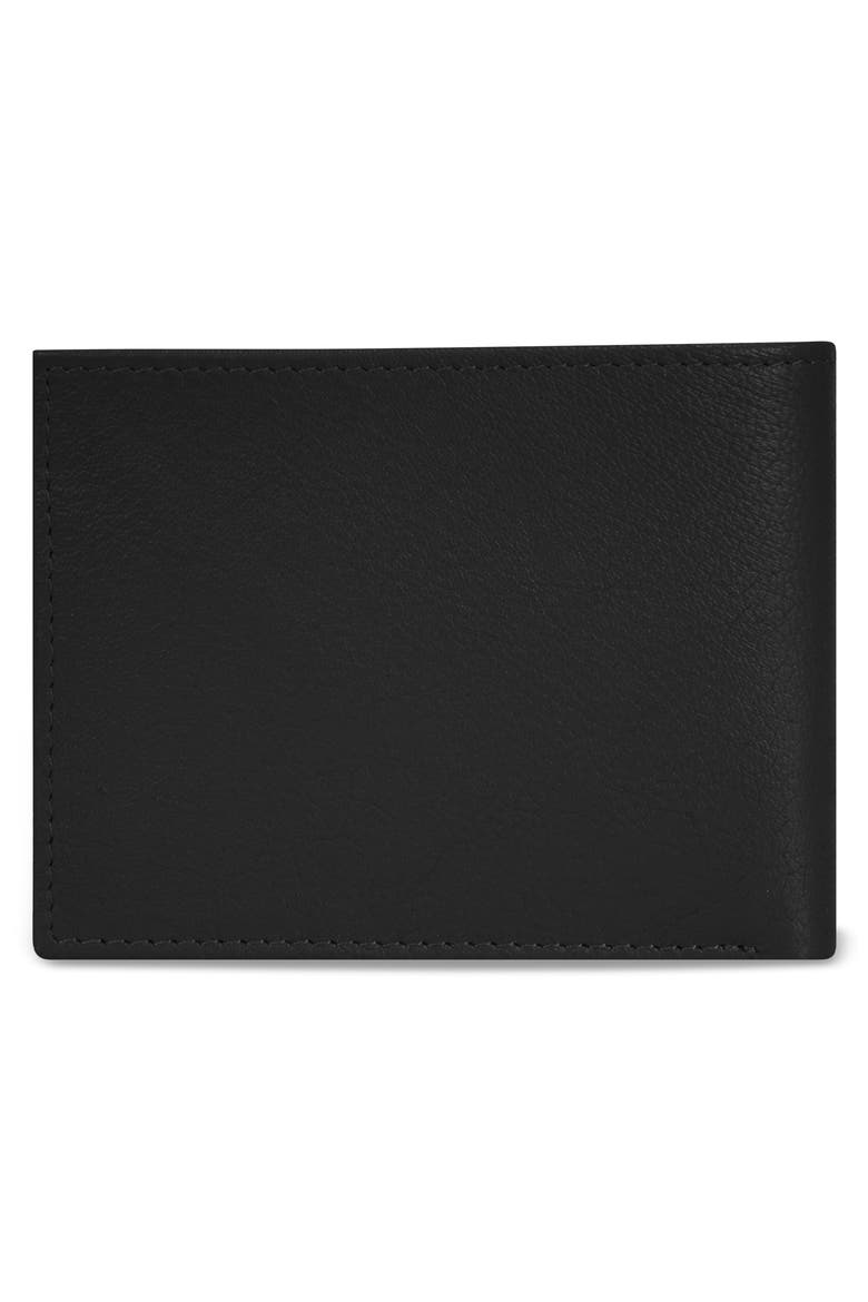 Onyx Leather RFID Bifold Wallet, Alternate, color, BLACK
