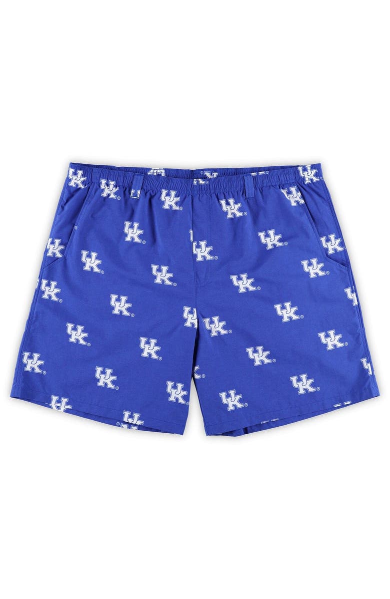 Columbia Men's Columbia Royal Kentucky Wildcats Big & Tall Backcast II Allover Print Logo Omni-Shade Shorts, Alternate, color, Royal