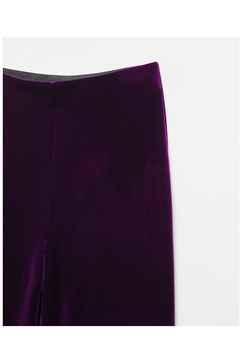High Waist Velvet Flare Pants, Alternate, color, PURPLE