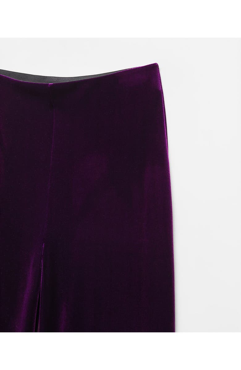MANGO High Waist Velvet Flare Pants, Alternate, color, 