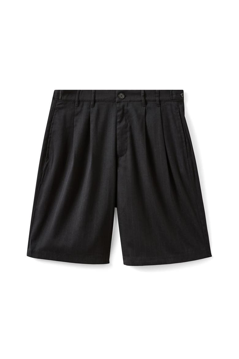 Men's Super Baggy Pleated Short, Alternate, color, Black