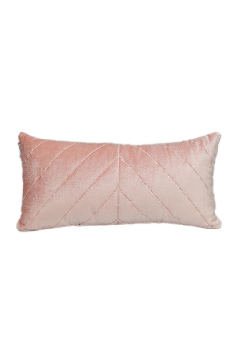 Tobyn Tran Velvet Geometric Stitched Pillow, Main, color, PINK