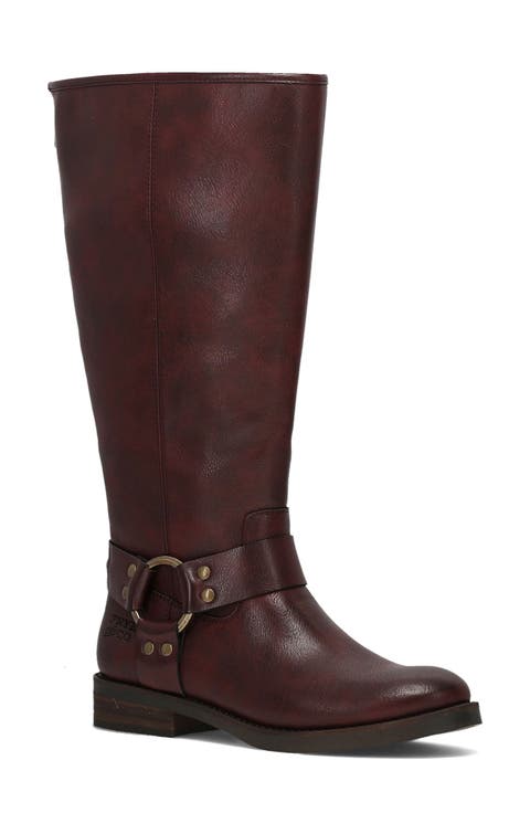 Kellie Harness Faux Leather Tall Boot