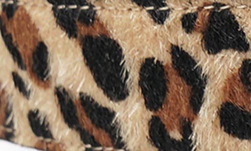Petit Moments Polished Faux Fur Belt In Leopard/gold