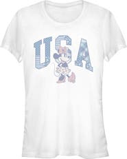 Minnie Mouse Junior's American Sweetheart Pose Short Sleeve Graphic T-shirt