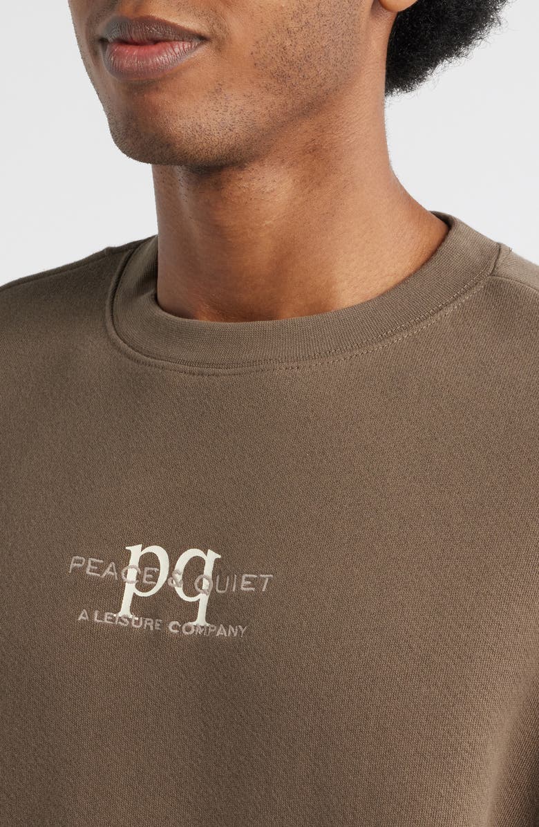 Museum of Peace & Quiet Leisure Co. Graphic Sweatshirt, Alternate, color, Brown
