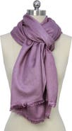 SAACHI Cashmere Silk Eyelash Fringe Scarf