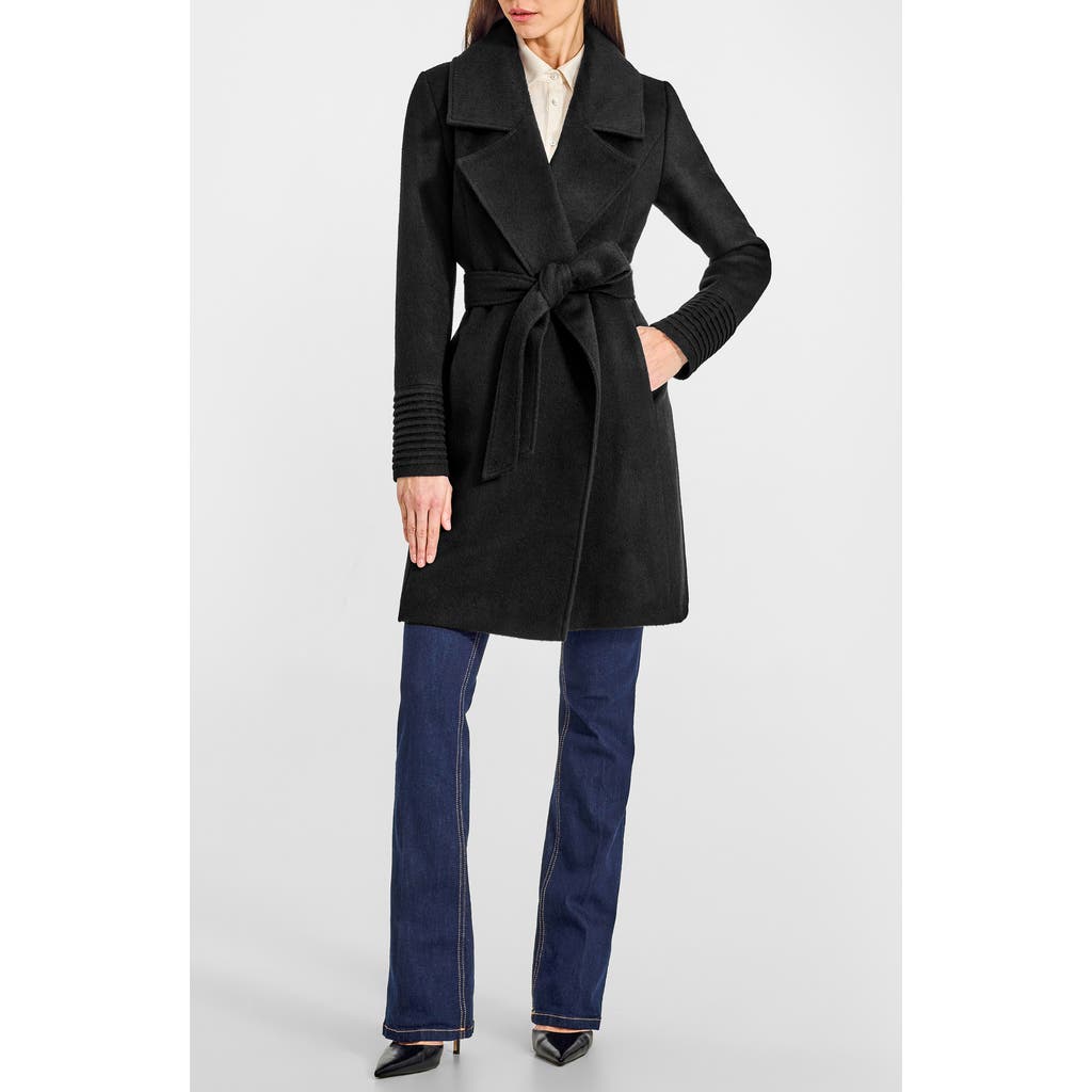 Sentaler Alpaca & Wool Wrap Coat In Black