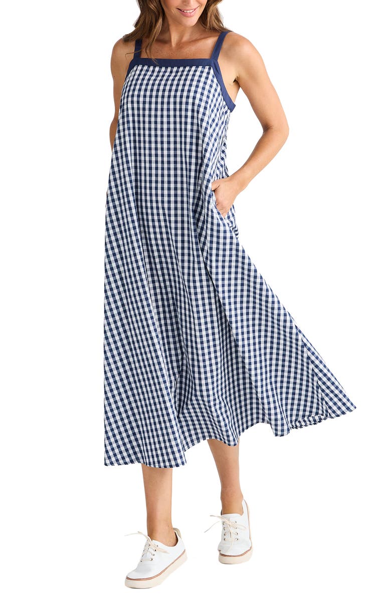 Brave+True Erica Gingham Midi Dress, Alternate, color,
