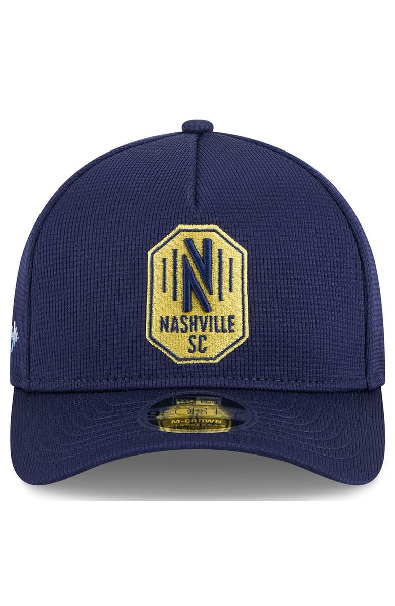 New Era Men's New Era Navy Nashville SC 2025 Jersey Hook 9FORTY M-Crown Adjustable Hat, Alternate, color,