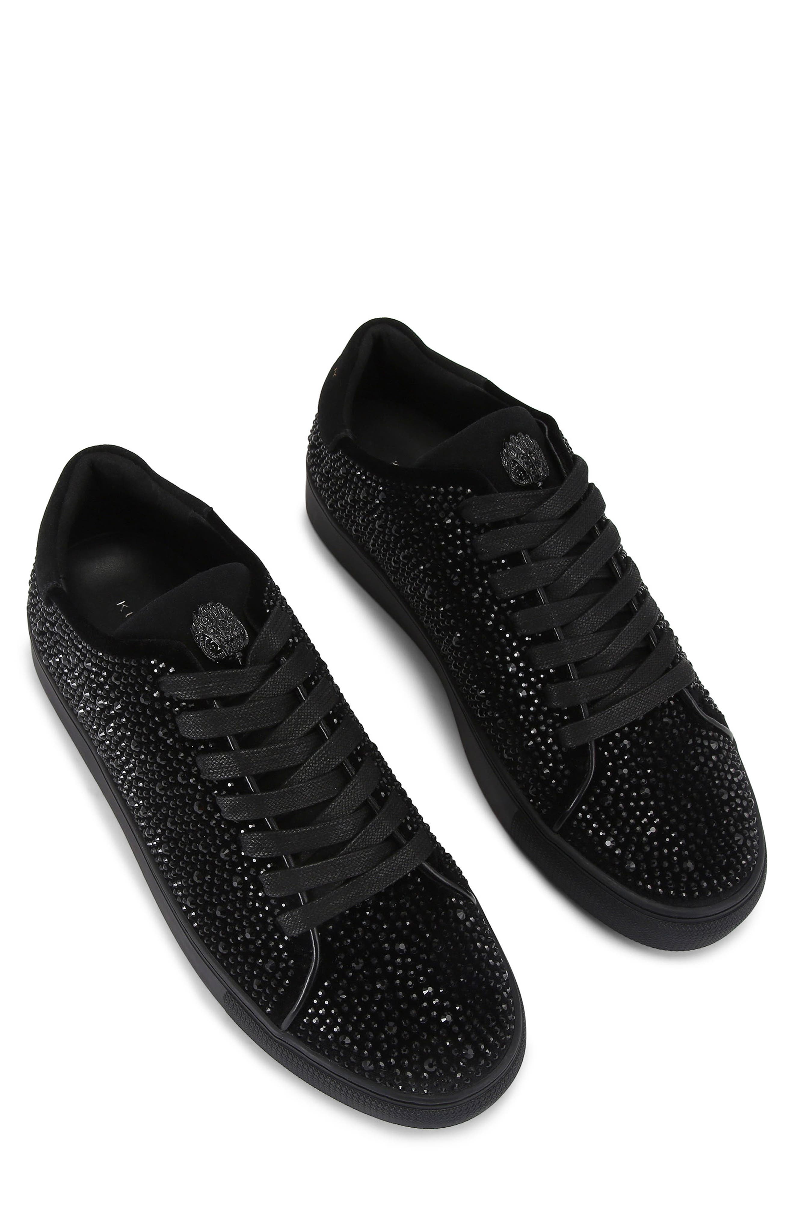 Kurt Geiger London Lennon Crystal Low Top Sneaker, Main, color, Black