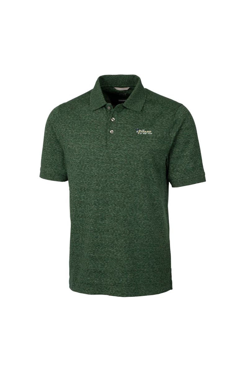 Cutter & Buck Men's Cutter & Buck Green New York Jets Advantage Tri-Blend Space Dye Throwback Polo, Alternate, color, 