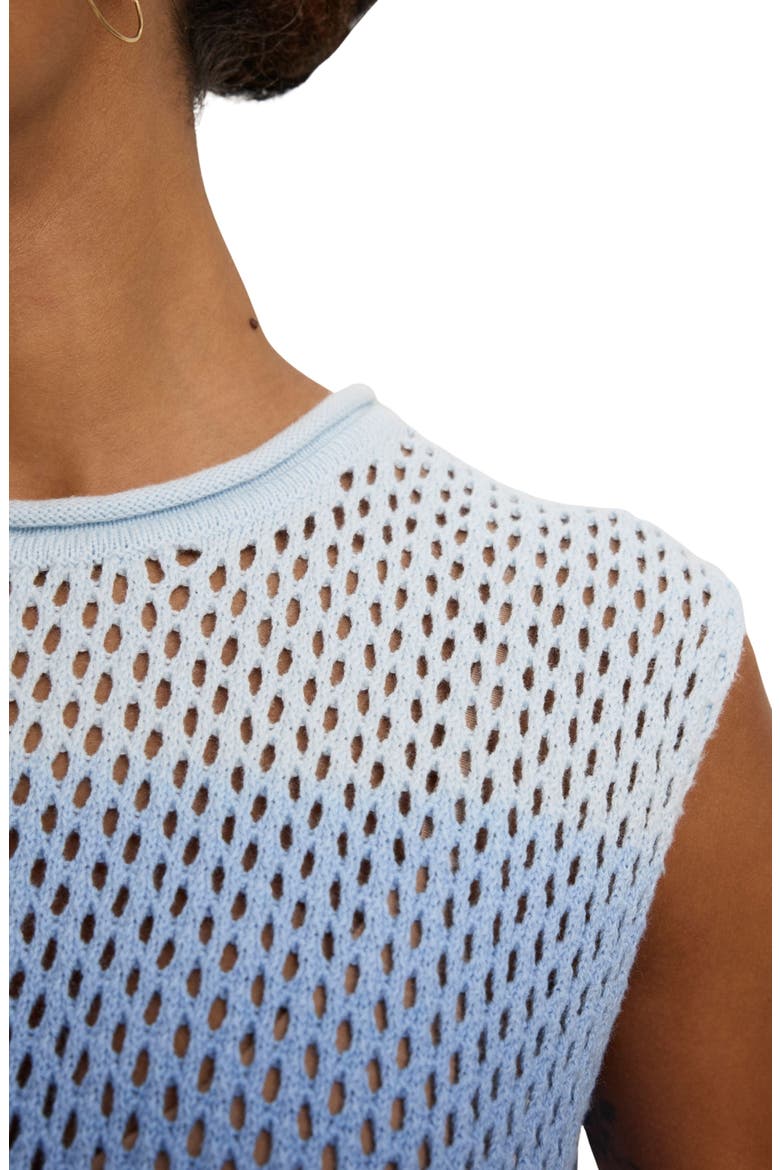 Nina Cotton & Cashmere Sleeveless Sweater, Alternate, color, HORIZON BU