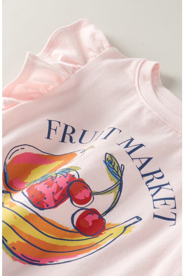 Kids' Flutter Sleeve Cotton Graphic T-Shirt, Alternate, color, PINK BALM FRUIT MARKET