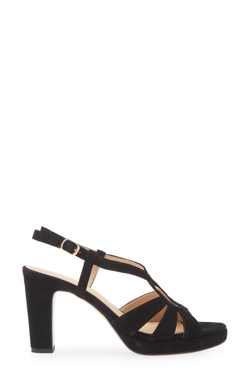 Regarde Le Ciel Martina Slingback Platform Sandal In Etna Black